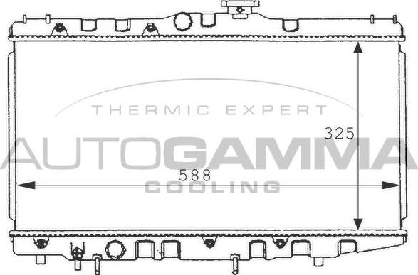 Autogamma 101017 - Радіатор, охолодження двигуна autozip.com.ua