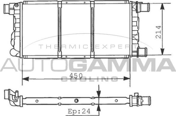 Autogamma 101297 - Радіатор, охолодження двигуна autozip.com.ua