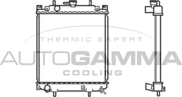 Autogamma 103911 - Радіатор, охолодження двигуна autozip.com.ua