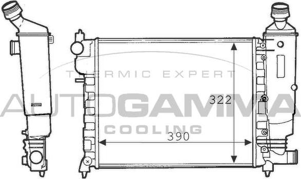 Autogamma 103083 - Радіатор, охолодження двигуна autozip.com.ua