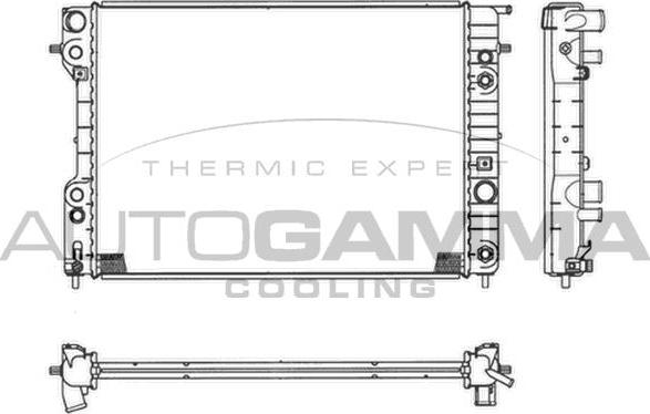 Autogamma 102254 - Радіатор, охолодження двигуна autozip.com.ua