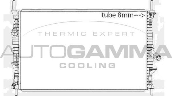 Autogamma 107593 - Радіатор, охолодження двигуна autozip.com.ua