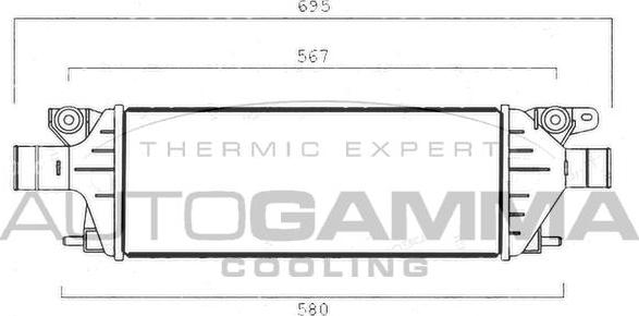 Autogamma 107571 - Интеркулер autozip.com.ua