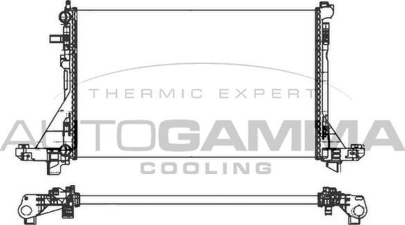 Autogamma 107004 - Радіатор, охолодження двигуна autozip.com.ua