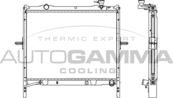 Autogamma 107030 - Радіатор, охолодження двигуна autozip.com.ua