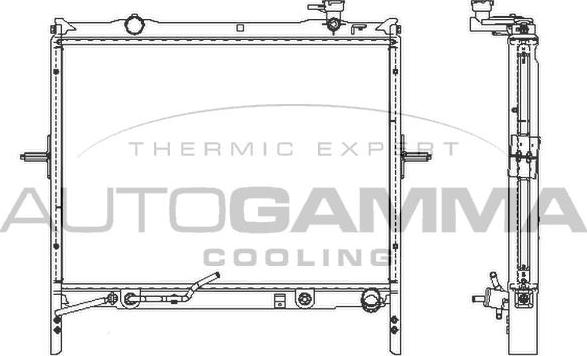 Autogamma 107029 - Радіатор, охолодження двигуна autozip.com.ua