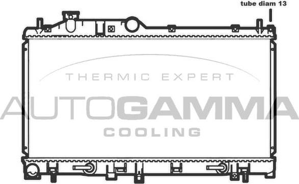 Autogamma 107025 - Радіатор, охолодження двигуна autozip.com.ua