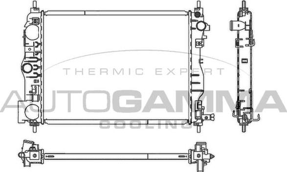 Autogamma 107125 - Радіатор, охолодження двигуна autozip.com.ua