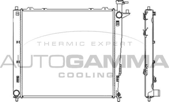 Autogamma 107383 - Радіатор, охолодження двигуна autozip.com.ua