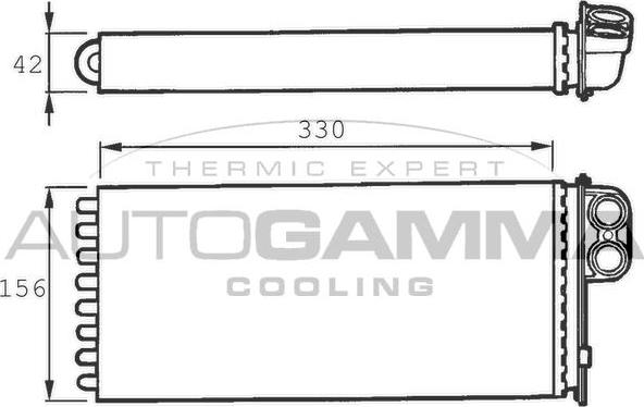 Autogamma 300984 - Теплообмінник, опалення салону autozip.com.ua