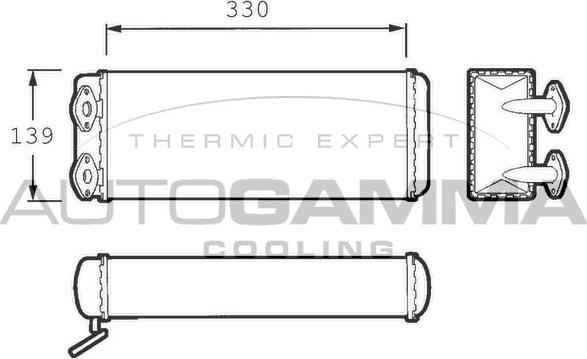 Autogamma 300981 - Теплообмінник, опалення салону autozip.com.ua