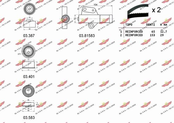 Autokit 04.5460 - Комплект ременя ГРМ autozip.com.ua