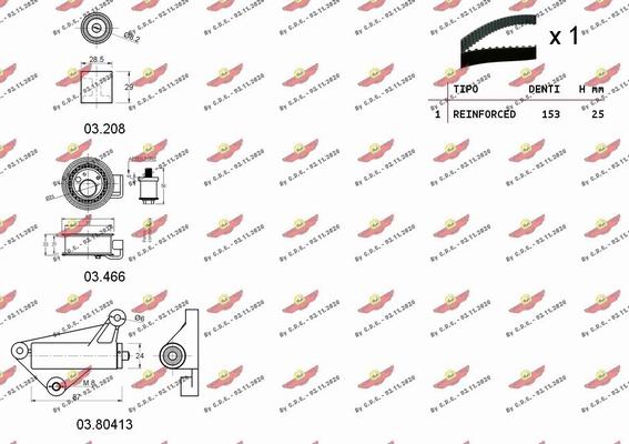 Autokit 04.5099C - Комплект ременя ГРМ autozip.com.ua