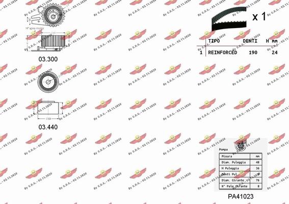 Autokit 04.5042PA - Водяний насос + комплект зубчатого ременя autozip.com.ua