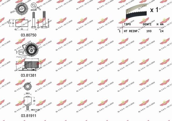 Autokit 04.5368 - Комплект ременя ГРМ autozip.com.ua