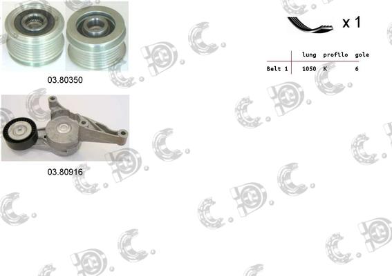 Autokit 06.0047 - Поликлиновий ремінний комплект autozip.com.ua