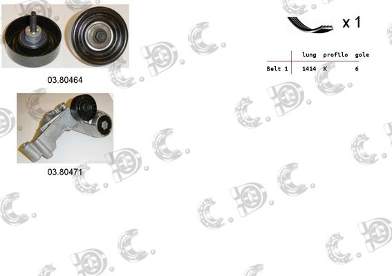 Autokit 06.0061 - Поликлиновий ремінний комплект autozip.com.ua