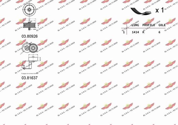 Autokit 06.0105 - Поликлиновий ремінний комплект autozip.com.ua