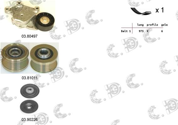 Autokit 06.0110 - Поликлиновий ремінний комплект autozip.com.ua