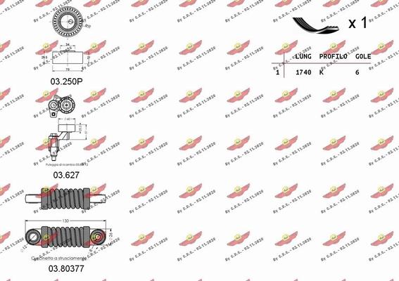 Autokit 06.0120 - Поликлиновий ремінний комплект autozip.com.ua