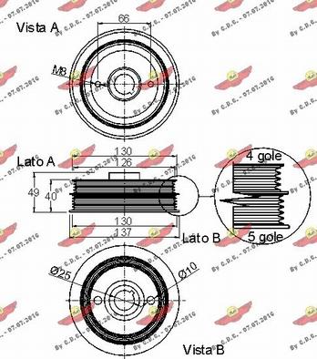 Autokit 03.90040 - Ремінний шків, колінчастий вал autozip.com.ua