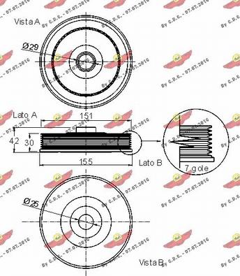 Autokit 03.90147 - Ремінний шків, колінчастий вал autozip.com.ua