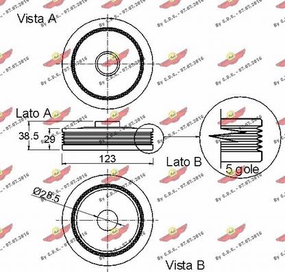 Autokit 03.90150 - Ремінний шків, колінчастий вал autozip.com.ua