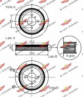 Autokit 03.90158 - Ремінний шків, колінчастий вал autozip.com.ua