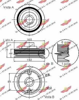 Autokit 03.90153 - Ремінний шків, колінчастий вал autozip.com.ua