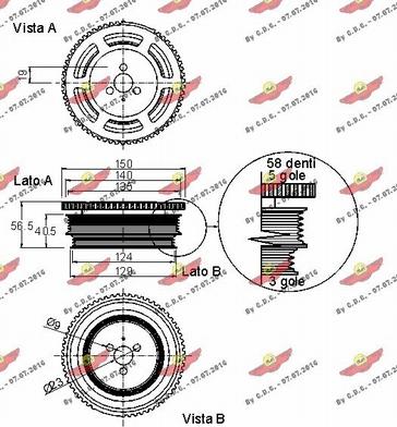 Autokit 03.90168 - Ремінний шків, колінчастий вал autozip.com.ua