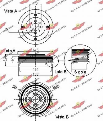 Autokit 03.90110 - Ремінний шків, колінчастий вал autozip.com.ua