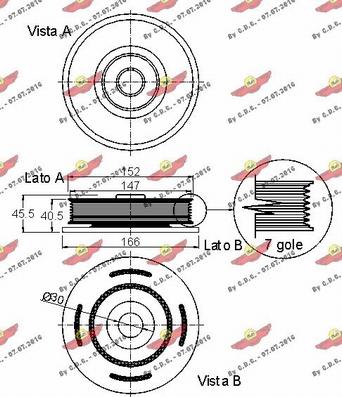 Autokit 03.90222 - Ремінний шків, колінчастий вал autozip.com.ua