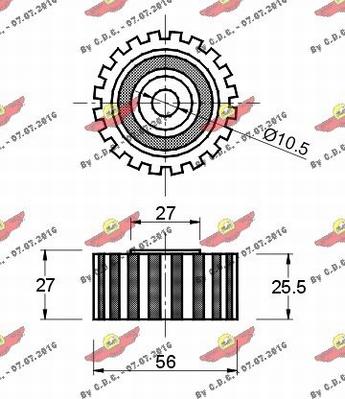 Autokit 03.179 - Паразитний / Провідний ролик, зубчастий ремінь autozip.com.ua