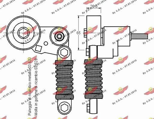 Autokit 03.80559 - Натягувач ременя, клинові зуб. autozip.com.ua