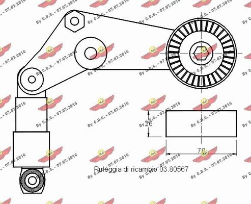 Autokit 03.80585 - Натягувач ременя, клинові зуб. autozip.com.ua