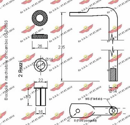 Autokit 03.80692/235/0 - Натягувач ременя, клинові зуб. autozip.com.ua