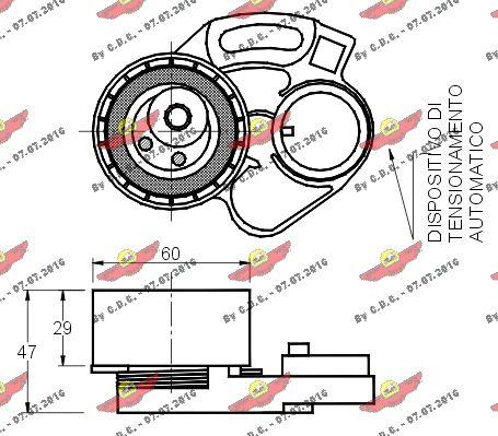 Autokit 03.80195 - Натяжна ролик, ремінь ГРМ autozip.com.ua