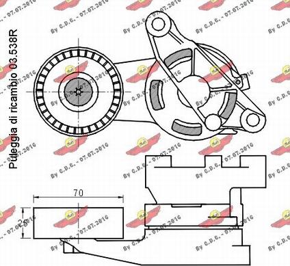 Autokit 03.80715 - Натягувач ременя, клинові зуб. autozip.com.ua