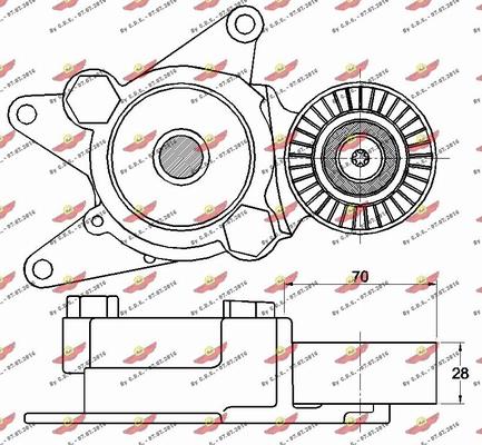 Autokit 03.81060 - Натягувач ременя, клинові зуб. autozip.com.ua