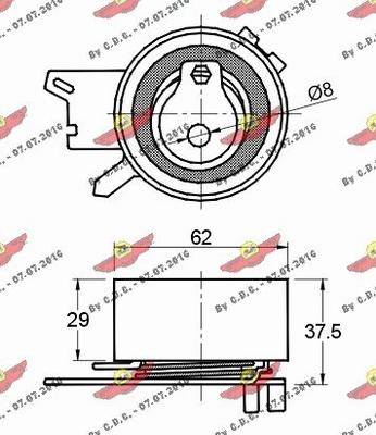 Autokit 03.81193 - Натяжна ролик, ремінь ГРМ autozip.com.ua