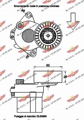 Autokit 03.81859 - Натягувач ременя, клинові зуб. autozip.com.ua