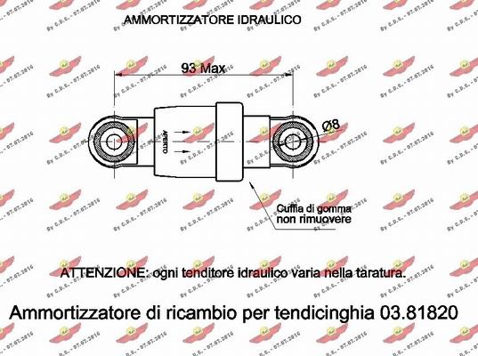 Autokit 03.81821 - Амортизатор, поліклиновий ремінь autozip.com.ua