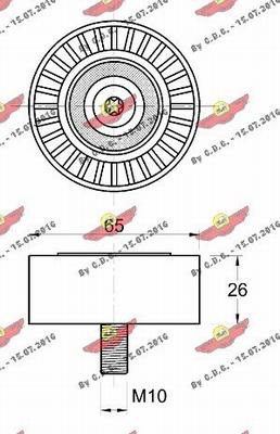 Autokit 03.82058 - Паразитний / провідний ролик, поліклиновий ремінь autozip.com.ua