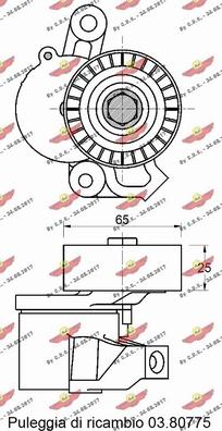 Autokit 03.82085 - Паразитний / провідний ролик, поліклиновий ремінь autozip.com.ua