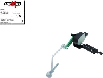Automega 274745010 - Датчик, ксенонове світло (регулювання кута нахилу фар) autozip.com.ua
