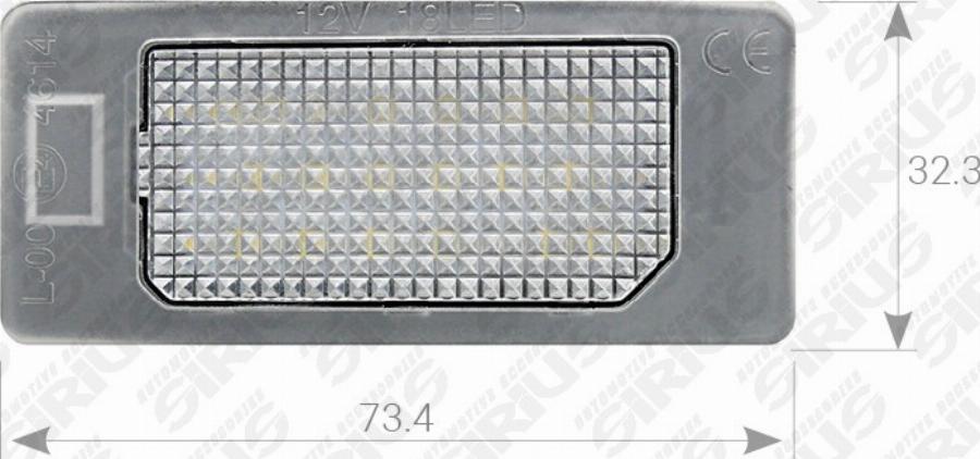 Automotive Accessori PLL-053 - Ліхтар освітлення номерного знака autozip.com.ua