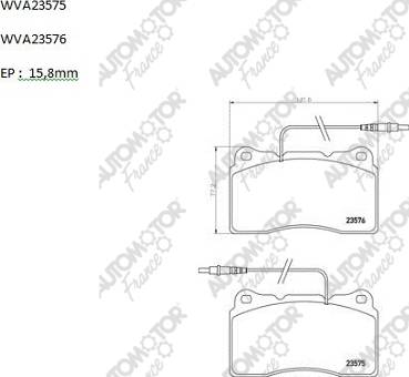 Automotor France PBP2009 - Гальмівні колодки, дискові гальма autozip.com.ua