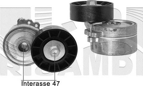 Autoteam A05032 - Натягувач ременя, клинові зуб. autozip.com.ua