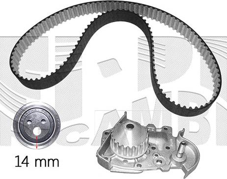 Autoteam KATW1663B - Водяний насос + комплект зубчатого ременя autozip.com.ua