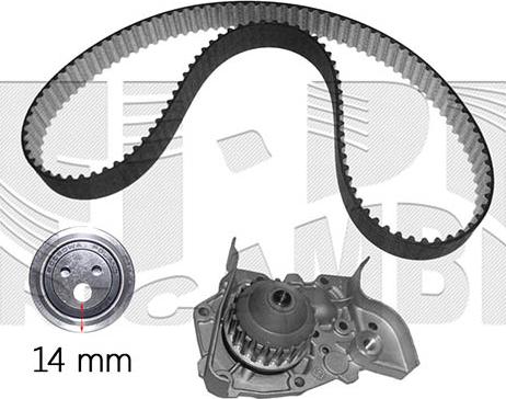 Autoteam KATW1663 - Водяний насос + комплект зубчатого ременя autozip.com.ua